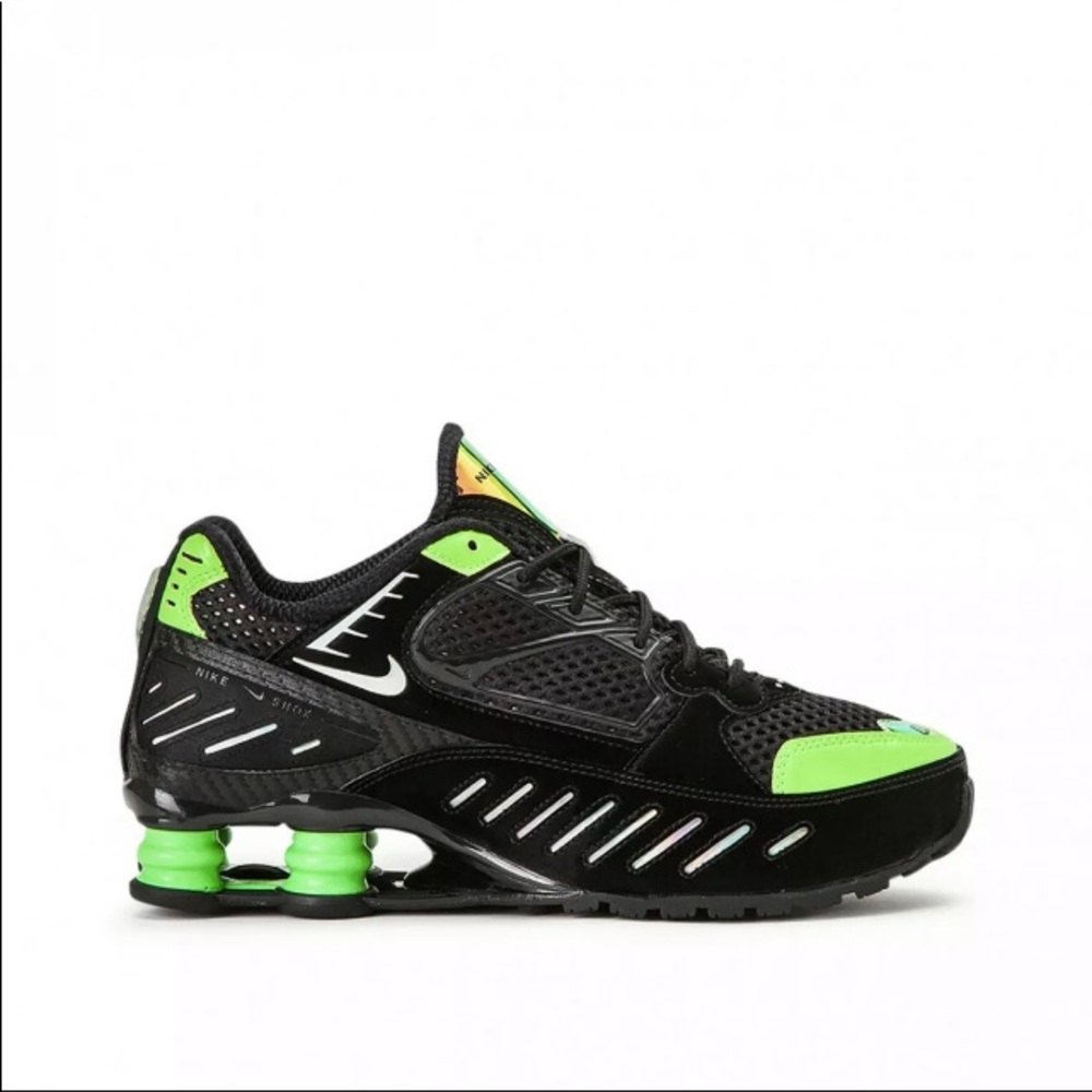 NWB! Nike Shox Enigma SP Black Lime Blast Sneakers - Picture 12 of 15